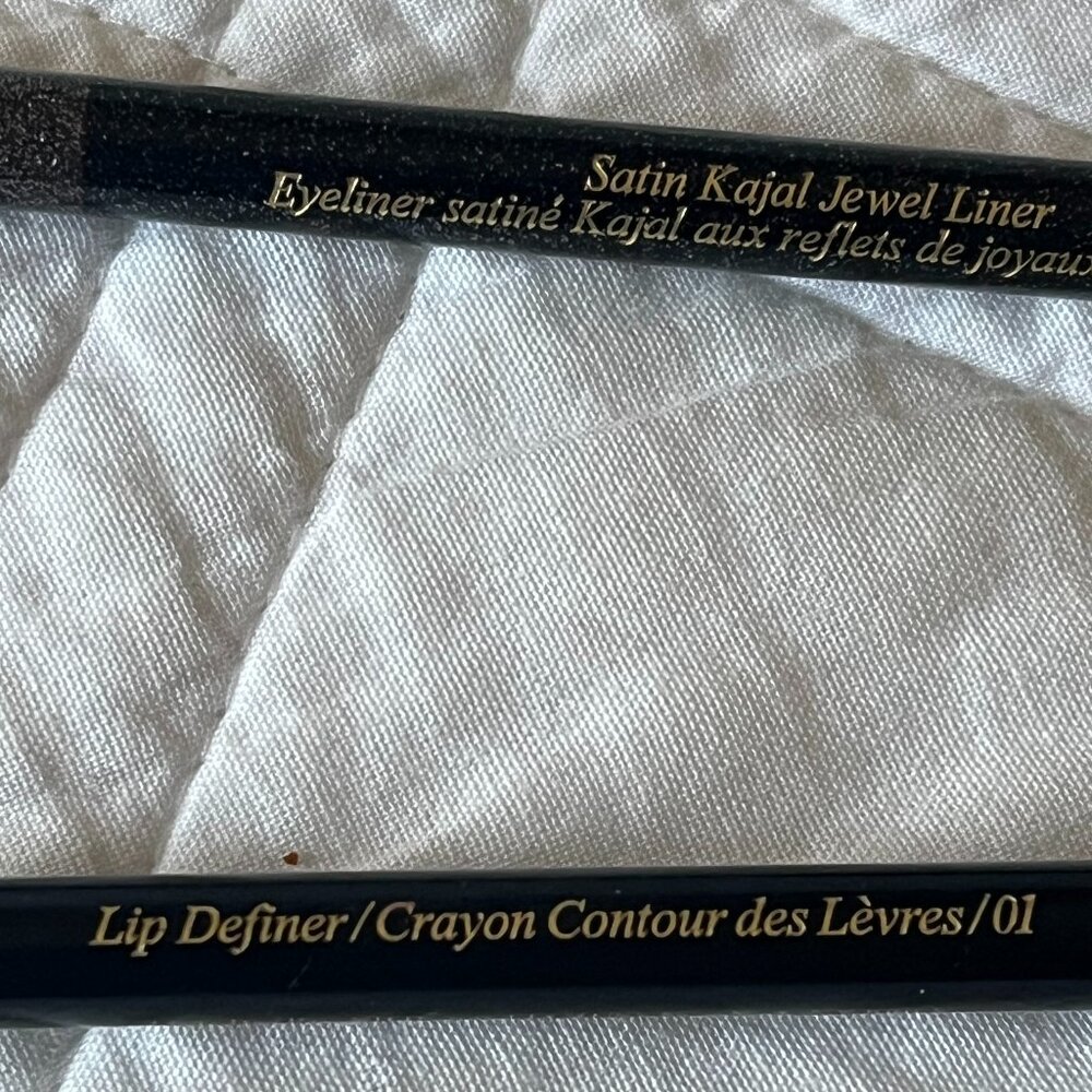 Victoria Beckham Satin Kajal Liner in Cocoa Pavé and Lip Definer in #1